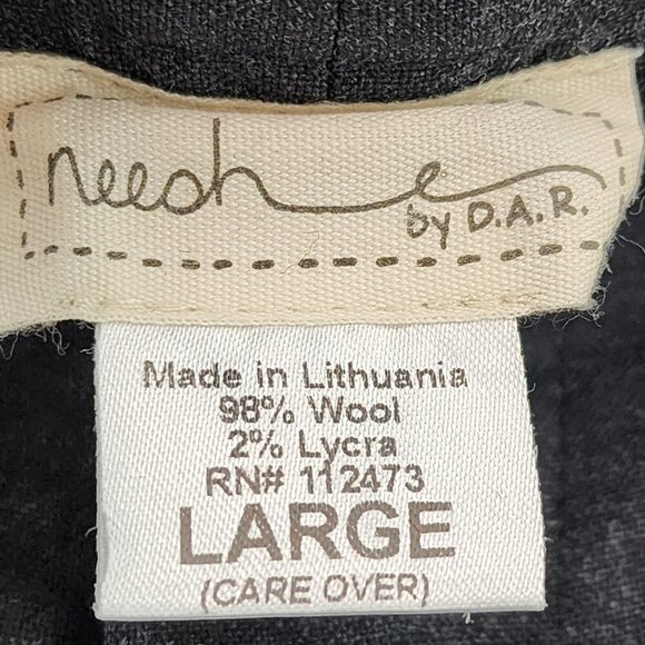 Neesh by DAR Vintage Women's Wool Pleated Wide Leg Suit Pants - L - Picture 8 of 9